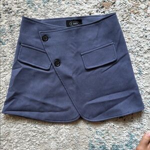 Cider Navy Buttoned Skirt